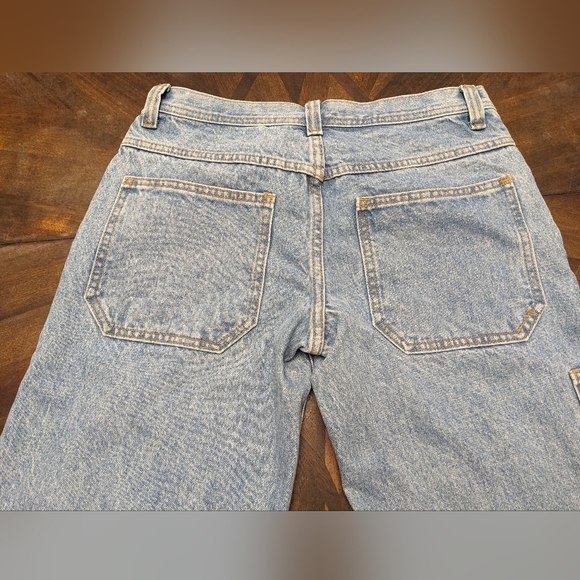 J. Galt Carpenter Wide Leg Jeans Light Wash Size Small NWT - Picture 11 of 16